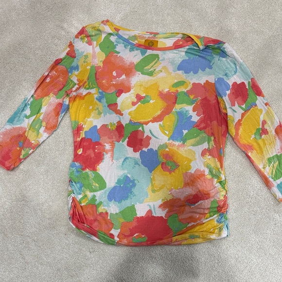Ruby Rd. Colorful Floral Long Sleeve Top🍓🍋🫐🍊🥝🍑 - Picture 1 of 14